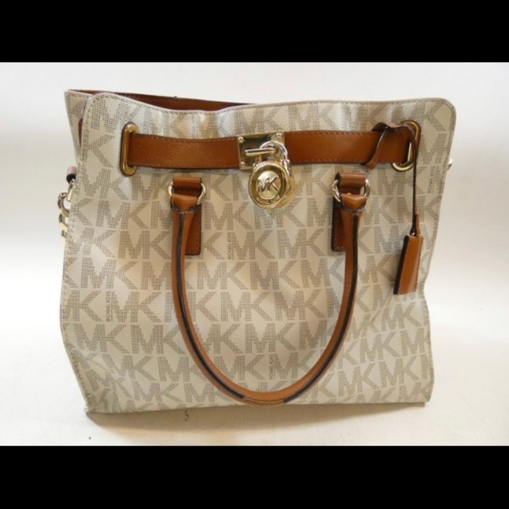 Michael Kors Vanilla Hamilton Tote-Large